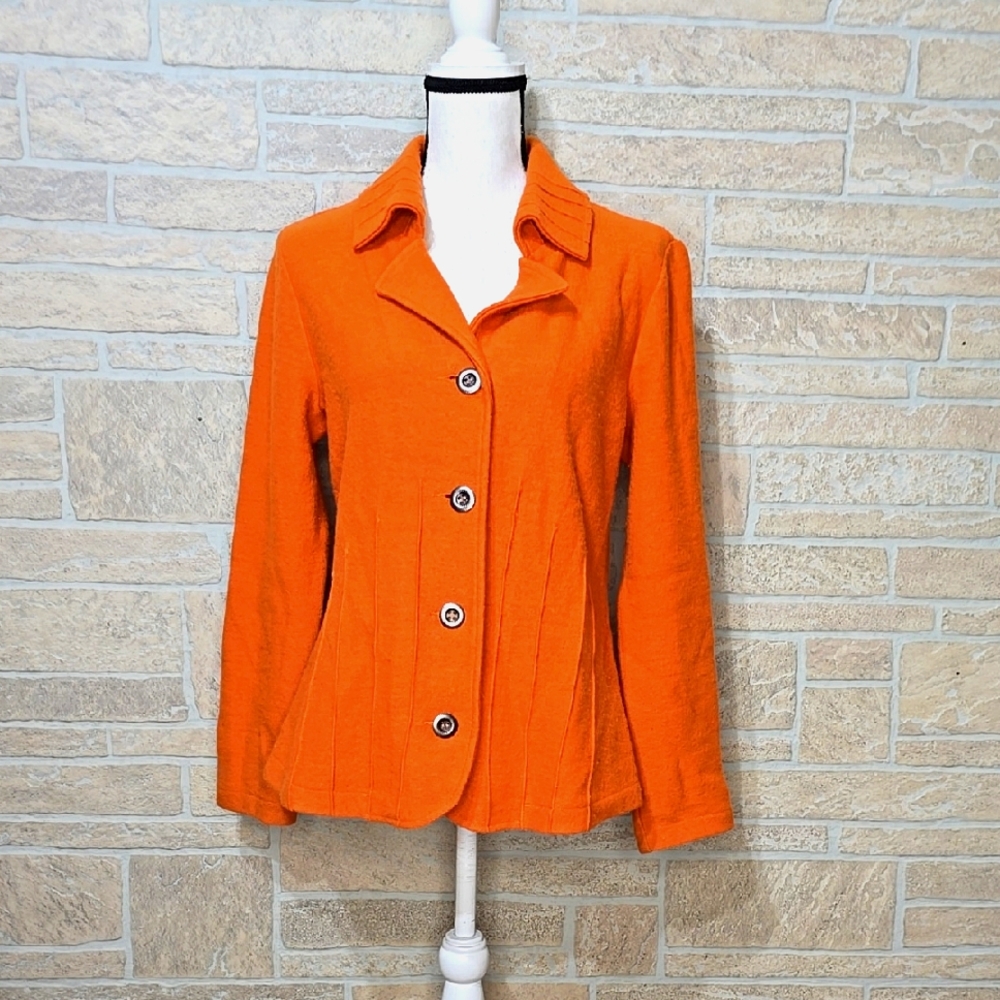 SPANNER 100% WOOL JACKET ORANGE DETAILS METAL BUTTONS